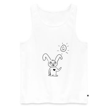 Good morning - Men's Premium Organic Tank Top - white - Front - AI Model Male 178 light (178cm)