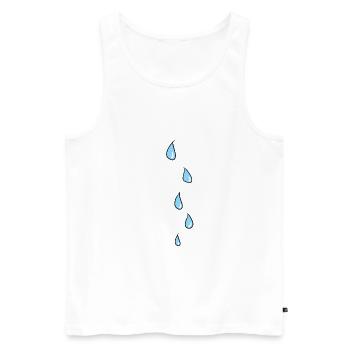 eau de nuage de pluie - Débardeur bio Premium Homme - blanc - Devant - Michal (187cm)