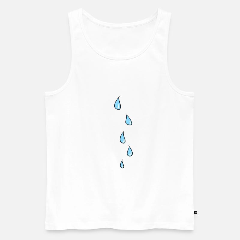 regen wolke wasser - Männer Premium Bio Tank Top - Weiß