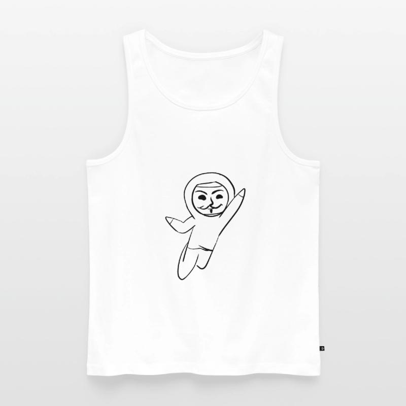 anonymous anonymous hacker mask hack programmer Men's Premium Organic Tank Top