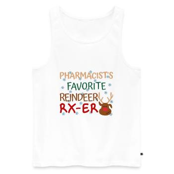 Pharmacist Weihnachten favorite Reindeer - Männer Premium Bio Tank Top - Weiß - Vorne - Michal (187cm)