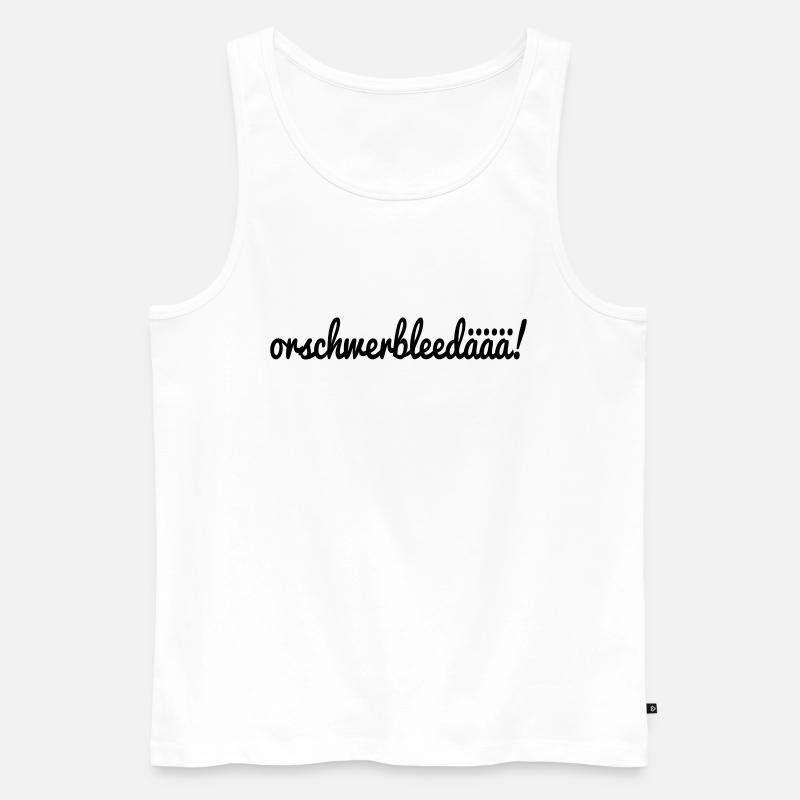 sächsisch - Männer Premium Bio Tank Top - Weiß