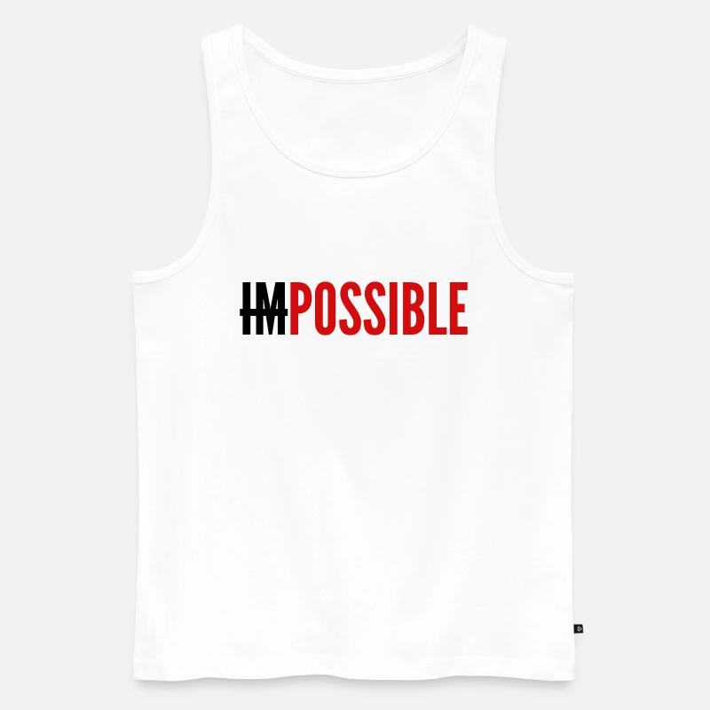 IMPOSSIBLE - POSSIBLE - Débardeur bio Premium Homme - blanc