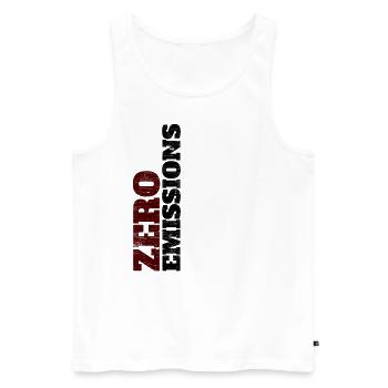 Zero emissions / electric driving / electric car - Men's Premium Organic Tank Top - white - Front - AI Model Male 178 light (178cm)