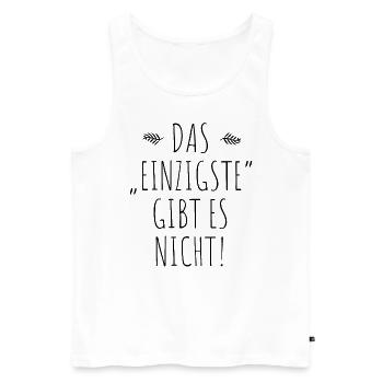 Das Einzigste Gibt Es Nicht Grammatik Germanistik - Männer Premium Bio Tank Top - Weiß - Vorne - AI Model Male 178 light (178cm)