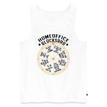 Homeoffice Glücksrad Büro Heimarbeit Home Office - Männer Premium Bio Tank Top - Weiß - Vorne - Michal (187cm)