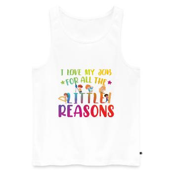 Cute Kindergarten Teacher Gifts & Apparel - Men's Premium Organic Tank Top - white - Front - Michal (187cm)