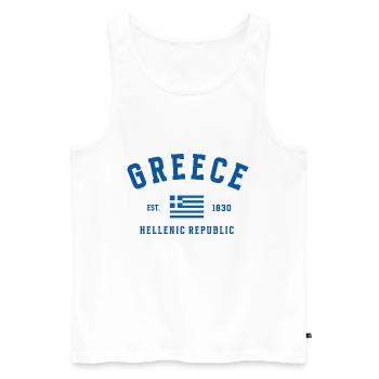 Griechenland Est 1830 - Männer Premium Bio Tank Top - Weiß - Vorne - Michal (187cm)