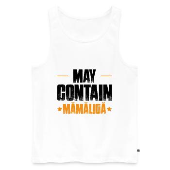 Peut contenir Mamaliga - Débardeur bio Premium Homme - blanc - Devant - Michal (187cm)