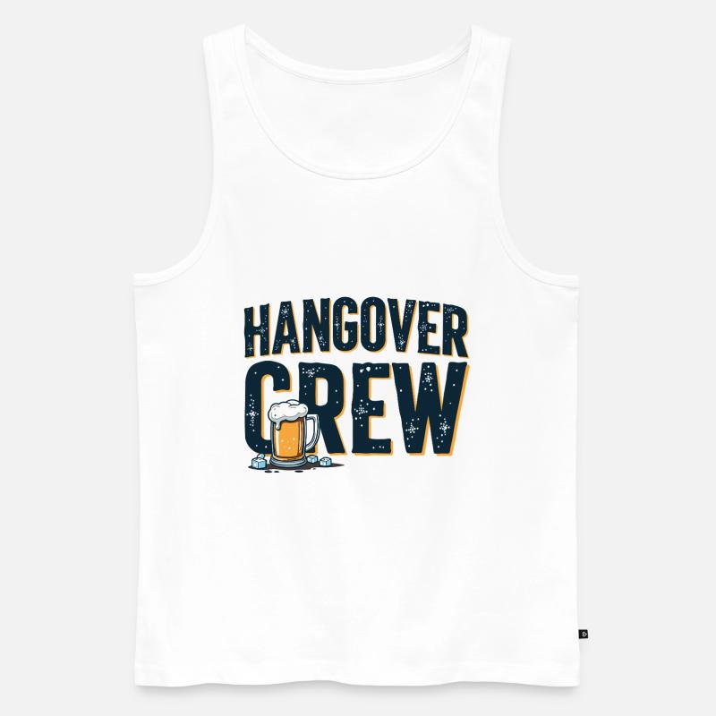 Hangover Crew – ultimative Partyshirt - Männer Premium Bio Tank Top - Weiß