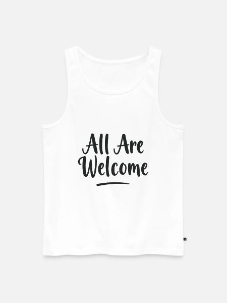 All Are Welcome - Men's Premium Organic Tank Top - white