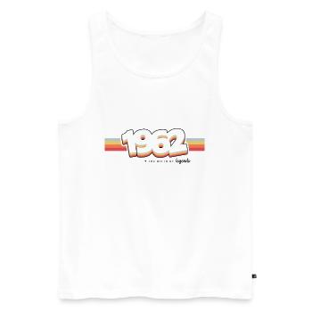 1962 The birth of legends - Men's Premium Organic Tank Top - white - Front - Michal (187cm)