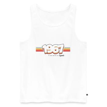 1967 The birth of legends - Men's Premium Organic Tank Top - white - Front - Michal (187cm)
