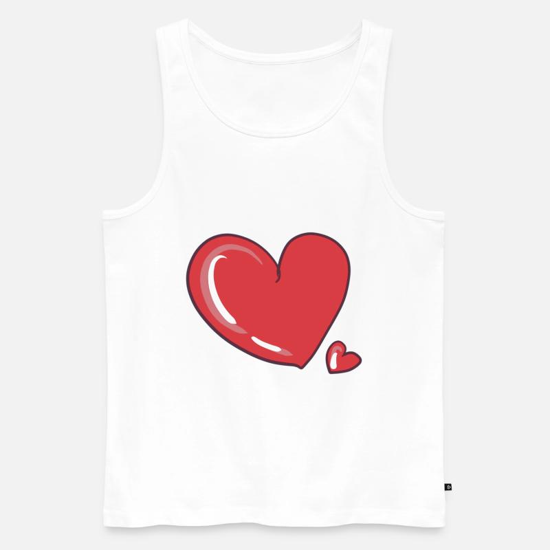 herzen herz - Männer Premium Bio Tank Top - Weiß