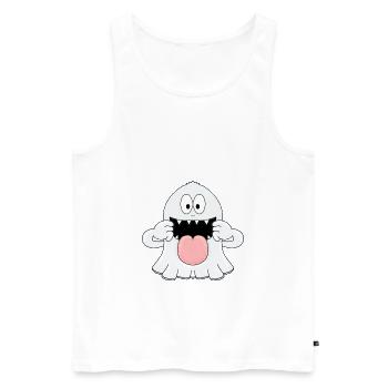 GESPENST - GEIST - KINDER - BABY - HALLOWEEN - Männer Premium Bio Tank Top - Weiß - Vorne - Michal (187cm)
