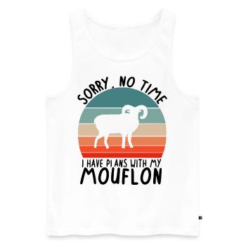 No Time Plans with Mufflon Horns Kids Animal Forest - Men's Premium Organic Tank Top - white - Front - Michal (187cm)