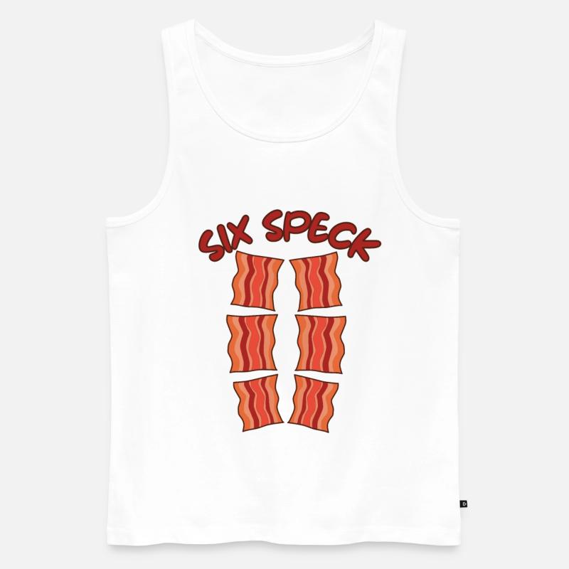 Six pack- six speck - Männer Premium Bio Tank Top - Weiß