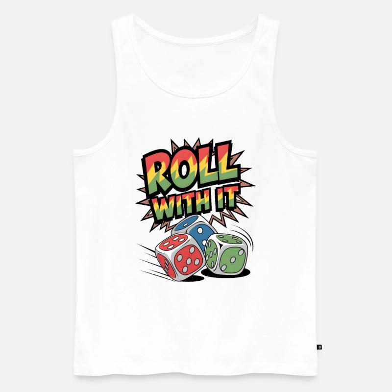 Lass dich darauf ein - Männer Premium Bio Tank Top - Weiß