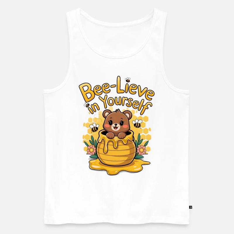Bee-Lieve In Dir Selbst - Männer Premium Bio Tank Top - Weiß