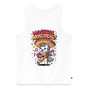 Magische Mariachi - Männer Premium Bio Tank Top - Weiß - Vorne - Michal (187cm)