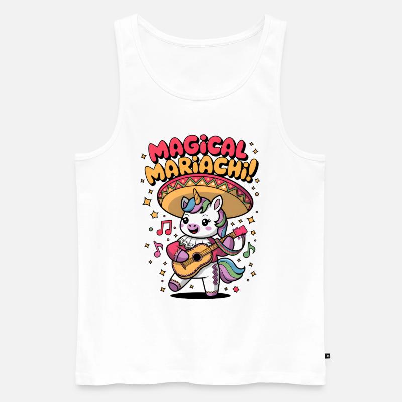 Mariachi magique - Débardeur bio Premium Homme - blanc