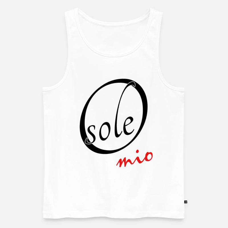 O sole mio - Männer Premium Bio Tank Top - Weiß