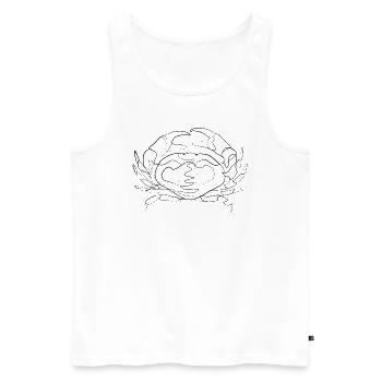 Cancer - one line drawing - Men's Premium Organic Tank Top - white - Front - Michal (187cm)