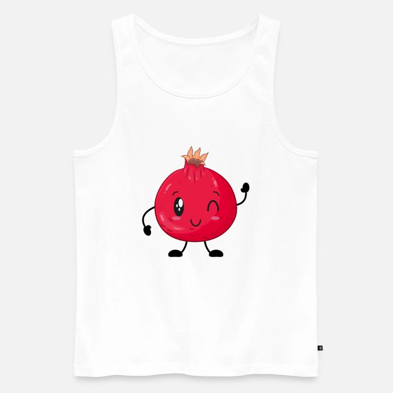 Granatapfel - Männer Premium Bio Tank Top - Weiß