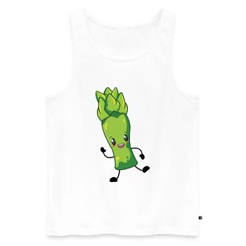 Spargel - Männer Premium Bio Tank Top - Weiß - Vorne - Michal (187cm)