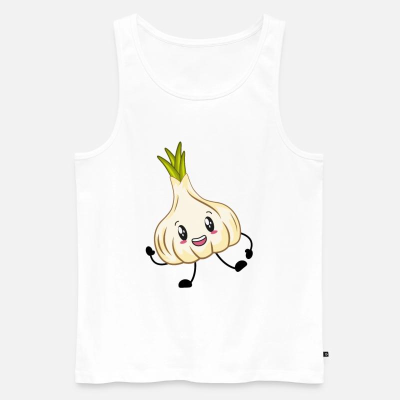 Knoblauch - Männer Premium Bio Tank Top - Weiß