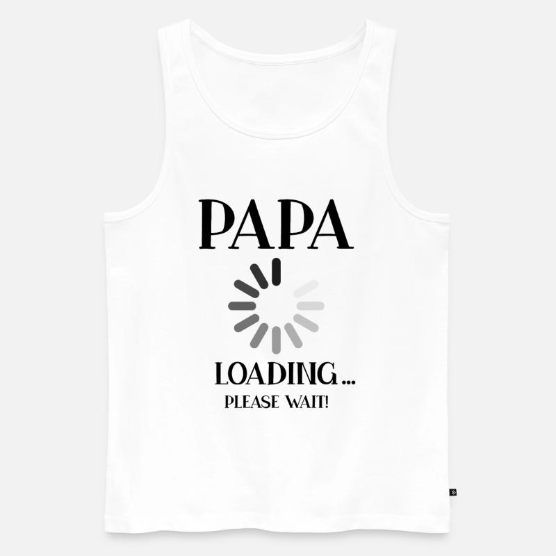 Papa Loading ... Schwangerschaft - Männer Premium Bio Tank Top - Weiß