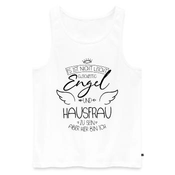 Hausfrau - Männer Premium Bio Tank Top - Weiß - Vorne - Michal (187cm)