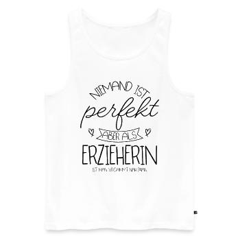 Erzieherin - Männer Premium Bio Tank Top - Weiß - Vorne - Michal (187cm)