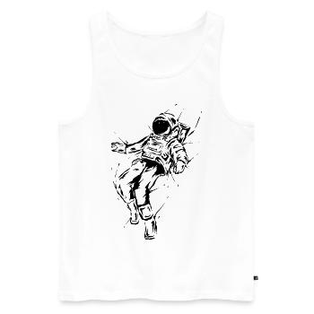 Astronaut - Men's Premium Organic Tank Top - white - Front - AI Model Male 178 light (178cm)