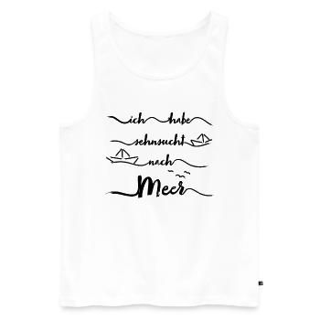 Papierschiff Meer Papierboot Papierschiffchen - Männer Premium Bio Tank Top - Weiß - Vorne - AI Model Male 178 light (178cm)
