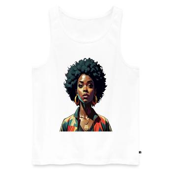 DC Design Old School W - Men's Premium Organic Tank Top - white - Front - Michal (187cm)