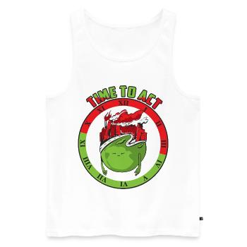 Climate change, time to act - Men's Premium Organic Tank Top - white - Front - AI Model Male 178 light (178cm)