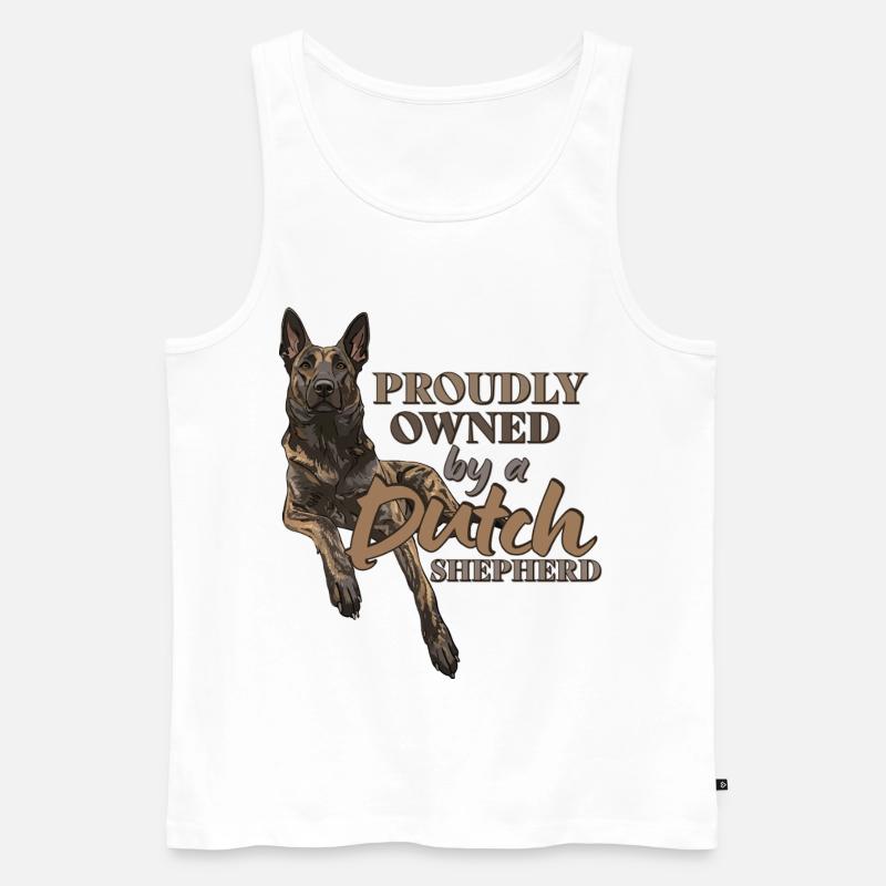 Dutch Shepherd – Dutchie - Männer Premium Bio Tank Top - Weiß