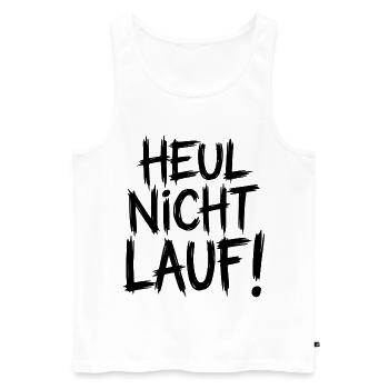 Heul nicht Lauf! - Männer Premium Bio Tank Top - Weiß - Vorne - AI Model Male 178 light (178cm)