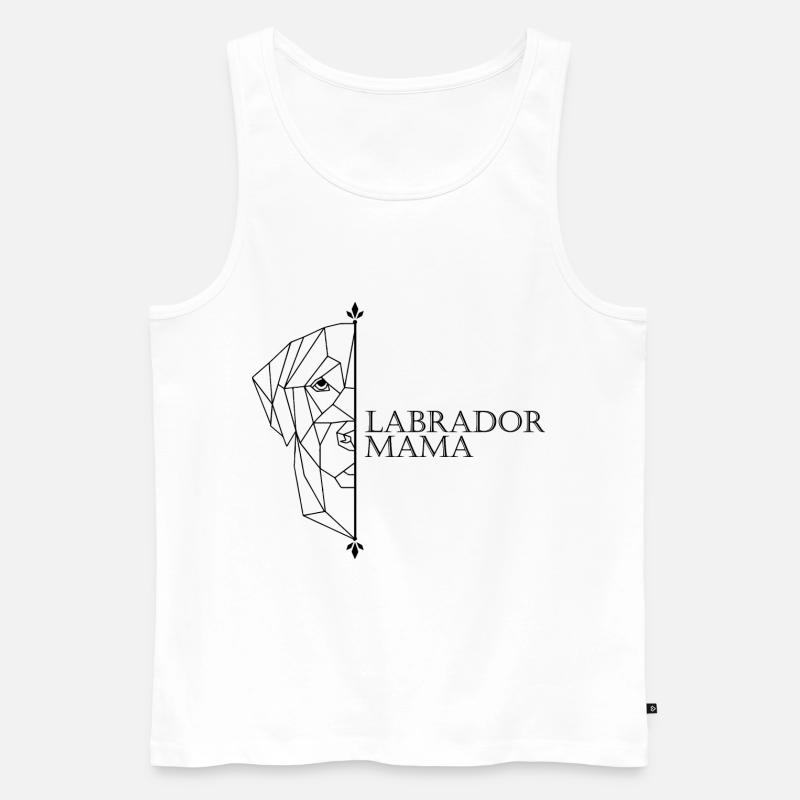 Labrador Mama Polygon - Männer Premium Bio Tank Top - Weiß