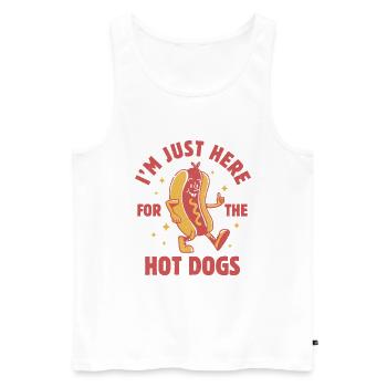 I'm Just Here For The Hot Dogs - Men's Premium Organic Tank Top - white - Front - Michal (187cm)