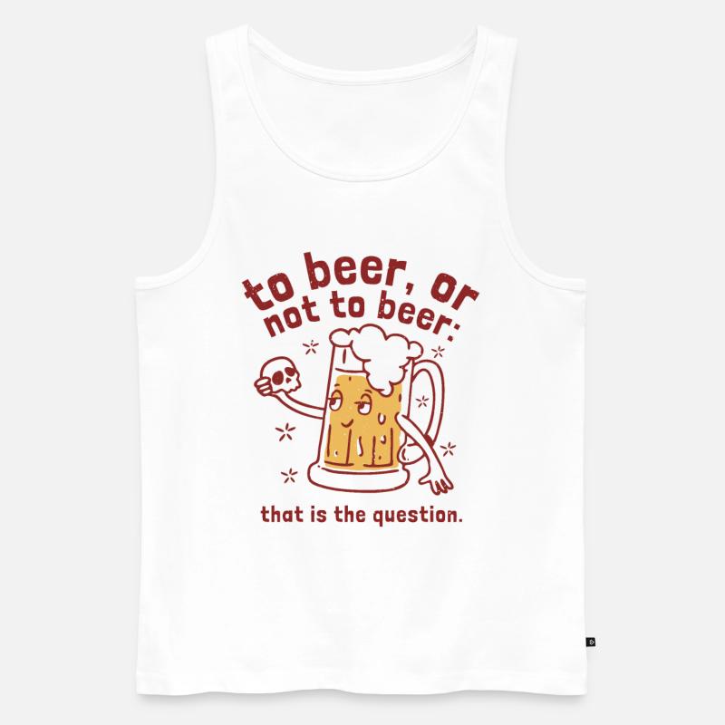 Bier oder nicht Bier - Männer Premium Bio Tank Top - Weiß