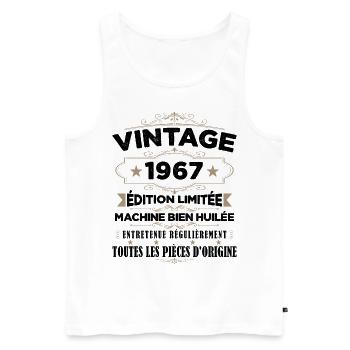 Vintage 1967 Édition Limitée - Débardeur bio Premium Homme - blanc - Devant - Michal (187cm)