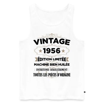 Vintage 1956 Édition Limitée - Débardeur bio Premium Homme - blanc - Devant - Michal (187cm)