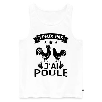 I Can't I Have Hen - Men's Premium Organic Tank Top - white - Front - Michal (187cm)