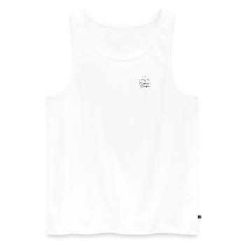 Air de l’océan cheveux salés - Débardeur bio Premium Homme - blanc - Devant - AI Model Male 178 light (178cm)