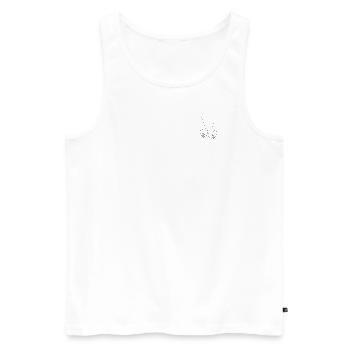 Hand Hände Liebe Paar - Männer Premium Bio Tank Top - Weiß - Vorne - Michal (187cm)