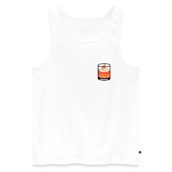 J’aime Negroni alcool cocktail - Débardeur bio Premium Homme - blanc - Devant - AI Model Male 178 light (178cm)