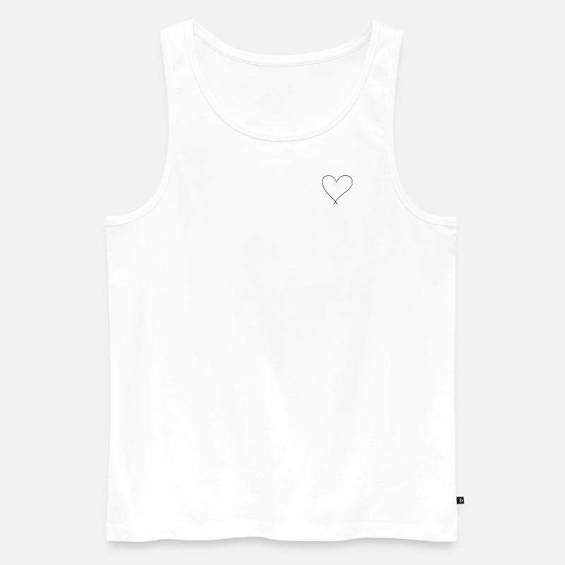 Herz. - Männer Premium Bio Tank Top - Weiß