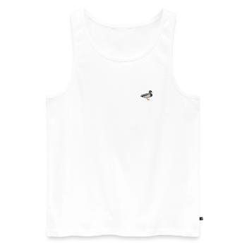 Canards colverts - Débardeur bio Premium Homme - blanc - Devant - AI Model Male 178 light (178cm)